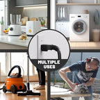 16/3 Black Indoor Outdoor Extension Cord 10 Ft Waterproof, Heavy Duty Extension Cord with 3 Prong Grounded Plug,13A 1625W 16AWG SJTW, Flexible Weatherproof Power Cable for Offices, Gardens and Lawns