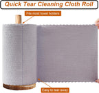 80 Pack Microfiber Cleaning Cloth Roll,Lint Free Rags & Tear Away Reusable Towels Washable Scratch,Ultra Absorbent Dish Rags(12" x 12") for Car Kitchen Home Garage-Light Purple