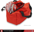 TRADESAFE Lockout Tagout Bag for Loto Devices - Polyester Canvas Lock Out Tag Out Kit, Heavy Duty Lockout Bag with Handles, 9-3/8 x 5-1/2 x 4-5/16 inches