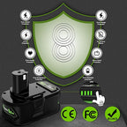 6.0Ah 2Packs for ryobi 18v ONE+ Battery, with ryobi 18v System Cordless Power Tools and Charger, P102 P108 P103 P104 P105 P107 P109 P122