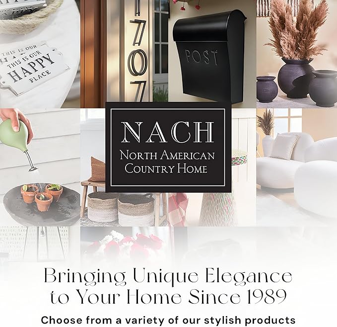 NACH Chicago Extra Large Mailbox, Rust Resistant Large Mailboxes for Outside Wall Mount, Metal Mailbox, Wall Mount Mailbox, Extra Large Capacity Mailbox, 12x12x4.8 inches, Black Mailbox, MB-6301BLK