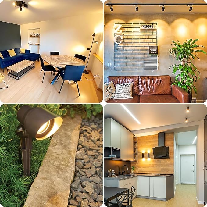 MR16 Halogen Bulb 20W 12V - 6 Pack MR16 Bulb 20W Warm White 2800K, MR 16 Dimmable GU5.3 Base, Long Lasting MR 16 GU5.3 Halogen Bulb for Landscape, Track Lights, and Fiber Optics