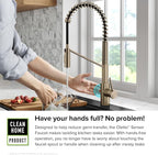 KRAUS Oletto Touchless Sensor Commercial Pull-Down Single Handle Kitchen Faucet with QuickDock Top Mount Assembly in Spot Free Antique Champagne Bronze, KSF-2631SFACB