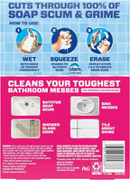 Mr. Clean Magic Eraser Sponge, Bathroom Cleaner, Soap Scum Shower & Tub Cleaner, 2 in 1 Bath, 5ct