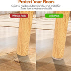 Furniture Pads 300 Pack Premium Furniture Felt Pads (Beige), Huge Quantity Self Adhesive Anti Scratch Floor Protector for Furniture Legs Hardwood with 60 Cabinet Door Bumpers