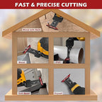 30 Pcs Bi-Metal Oscillating Tool Blades Metal Cutting, 1-3/4" Curved Edge Multitool Blades for Soft Metal, Hard Wood, Plastic, Oscillating Saw Blades Fit Dewalt Milwaukee Bosch Ryobi