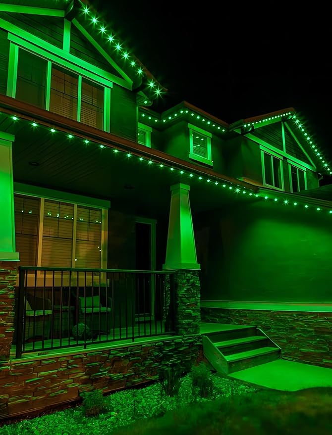 25 Pack C9 Christmas Green LED Light Bulb,Vintage Plastic C9 Ceramic Replacement Bulbs Watterproof C9/E17 Intermediate Base 0.6 Watt Great for Night Lights Christmas Patio String Lights