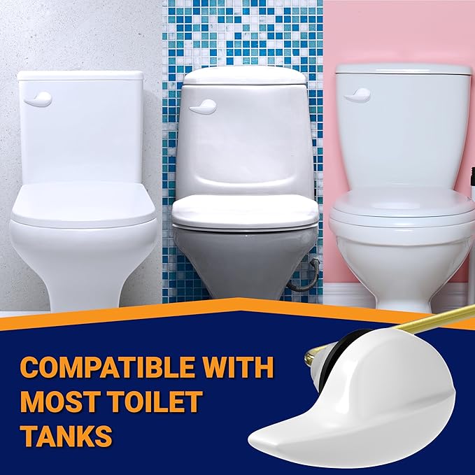 Toilet Handle Replacement (White Finish, Front Mount)