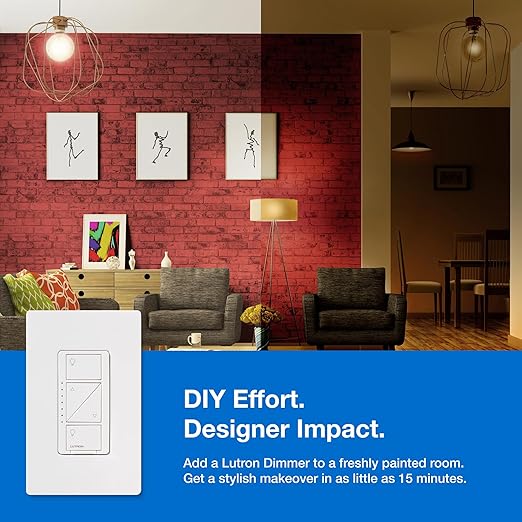 Lutron Caseta Original Smart Dimmer Switch Kit, 2 Dimmer Switches, 2 Wall Plates, 2 Pico Remotes, and Smart Hub, Works with Alexa, Apple Home, Google Home, 3 Way, 150W, No Neutral, P-BDG-PKG2W-A