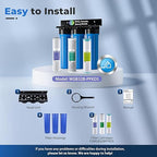 iSpring Whole House Water Filter System, Ultimate PFAS, Scale, Heavy Metals Protection Removes Up to 99% PFOA & PFOS with SGS-Tested Media, 3-Stage Filtration, 20” x 4.5” Filters, Model: WGB32B-PFKDS