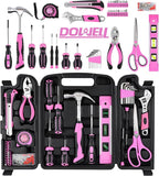 DOWELL 123-Piece Pink Home Repair Tool Kit for Women & Girls - All-in-One DIY Toolkit with Ergonomic Handles, Durable Toolbox, Non-Slip Grips | Perfect Gift for Wives, Moms, Crafters