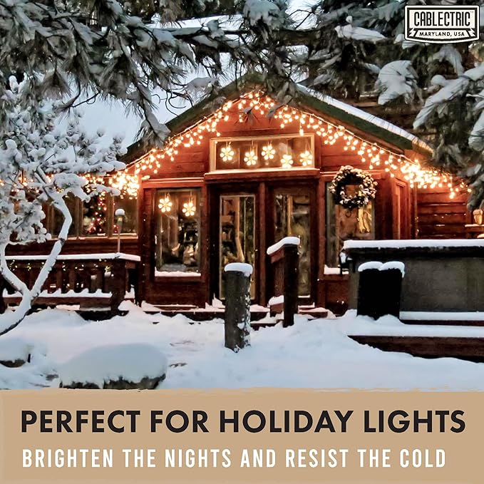 3 Outlet Outdoor Extension Cord 100 ft, SJTW 16 AWG Heavy Duty Green Extension Cord with Multiple Outlets Pigtail, Weatherproof Exterior Cable 3 Prong for Landscaping, Garden, Lawn & Yard