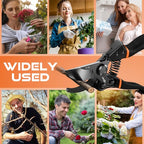 Pruning Shears for Gardening, 8.5" Professional Bypass Garden Scissors & Hedge Clippers for Branch, Plant Trimming, Heavy Duty Hand Pruner【Titanium Blade】【Arthritis Friendly】【Ergonomic Handle】