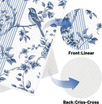 Blue Floral Swedish Dishcloths for Kitchen, 6 Pack Reusable Dish Paper Hand Towels Housewarming Gifts, Absorbent Dish Rags for Home Cooking Cleaning