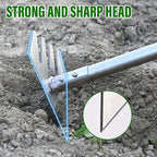 4-in-1 Garden Hoe Tool and Weeder, 56 Inch Ergonomic Long Handle Cultivator with Sharp Stainless Steel Blade, Heavy Duty Garden Hand Tiller for Weeding, Digging, Loosening Soil,Removing Moss