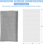 40"x118" Window Screen Mesh, Fiberglass Window Screen, Screen Door Mesh, Windows Screens and Screen Door Replacement, Patio Screen Mesh- Gray