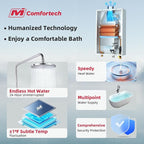 MIZUDO Natural Gas Tankless Water Heater Indoor, Max 4.0 GPM 90,000 BTU CSA Certified Constant Temp High Power On Demand Hot Water Heater, for Whole House or Apartment, Gen 2