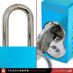 TRADESAFE Lockout Tagout Locks Set - 10 Blue Aluminum Loto Locks, Keyed Different Lock Out Tag Out Padlocks, 2 Keys Per Lockout Padlock, OSHA Compliant
