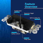 LIDER Brushed Black Minimalist Design Decorator Switch, Frameless Paddle Wall Light Switch, On/Off Rocker Switch, 3-Way or Single Pole, Residential Grade, UL Listed, 3 Wire, 15A 120-277VAC, 5 Pack