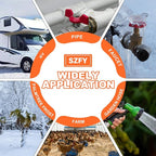 24FT Heat Tape for Water Pipes, -40°F Deicing Cable,Pipe Heating Cables for Roof,Gutter，Farm，Freeze Protetion Heat Trace Cable, Heated Water Hose,Plumbing Fixtures,120V 5W/FT