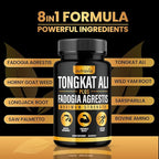 (2 Pack) Tongkat Ali Fadogia Agrestis for Men Supplement, Male Nitric Oxide Booster Longjack Tongkat Ali Extract Powder Vitamins Test Pump Flow Performance Blend Tongkat-Ali for Women (120 Capsules)