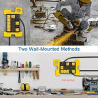 Heavy Duty Power Strip with USB, Workshop 8 Outlet Surge Protector 2700 Joules, Industrial Metal 15Amp Power Strip, 6 FT Extension Cord and Wide Spaced Black.