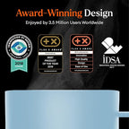 Ember Temperature Control 14oz Smart Mug 2, App-Controlled and Rechargeable Heated Coffee Cup Warmer with Intelligent LED Display, Powder Blue