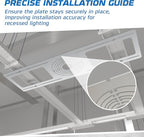 OHLECTRIC 24-Pack New Construction Recessed Light Mounting Plates, Flat Steel Rough-in Brackets - Symmetric Round Holes w/Multiple Cutouts 2” til 6” Adjustable Panel for LED Wafer & Recessed Lighting