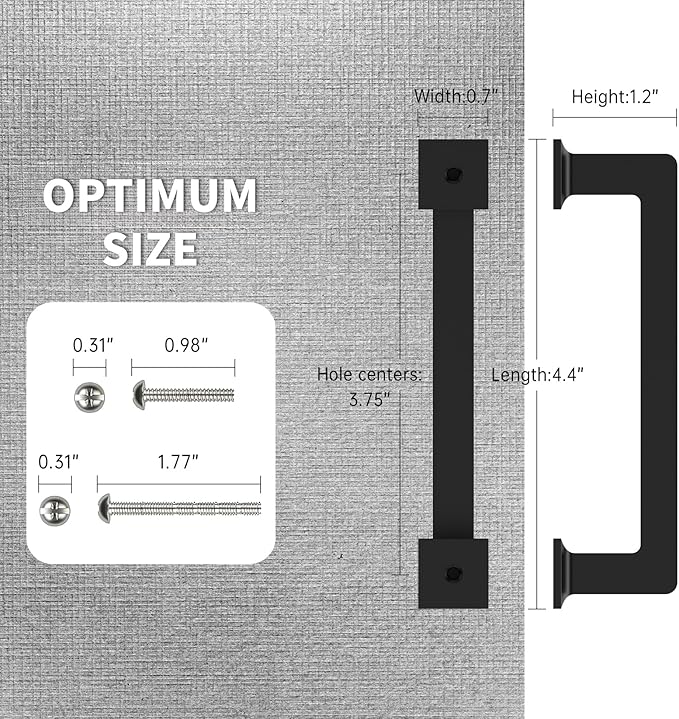 FILTA Cabinet Handles 3.75 Inch 10 Pack Matte Black Cabinet Pulls for Kitchen Metal Drawer Pulls Modern Cabient Hardware Cupboard Handles