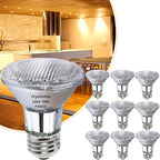 PAR20 Flood 39W 120V 480 Lumens- 9 Pack PAR20 Flood Light Bulbs with E26 Base, PAR 20 Dimmable 2800K Warm White, Long Lasting 39W PAR 20 Bulb for Recessed Lighting & Hood Range Light Bulbs