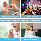 After Drinking Aid Supplement Pre Game Party Pills Electrolytes Hydration DHM Milk Thistle Weekend Recovery Vitamins Relief Formula Better Mornings Alcohol Liver Health Support 120 Capsules
