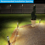 LEONLITE 5CCT Low Voltage Path Lights, 1800K2700K3000K4000K5000K Selectable, 3W LED Landscape Pathway Lights, Outdoor Landscape Lighting for Driveway, Aluminum, 12-24V AC/DC, ETL, IP65, Pack of 6