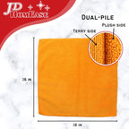 Microfiber Cleaning Cloths,12 Pack, 16"x16", All-Purpose, Softer, Highly Absorbent, Lint-Free, Reusable, Washable Pro Towels, Orange, for House, Kitchen, Bathroom, Car, Office