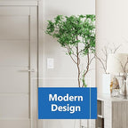 LIDER Brushed White Minimalist Design Decorator Switch, Frameless Paddle Wall Light Switch, On/Off Rocker Switch, 3-Way or Single Pole, Residential Grade, UL Listed, 3 Wire, 15A 120-277VAC, 5 Pack