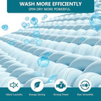 Portable Washing Machine, 15.5LBS Full Automatic Washer with Spinner, 10 Programs Compact Laundry Machine for Apartment, RV, Dorm Home Use, Mini Washing Machine Perfect for Small Spaces