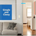 LIDER Minimalist Design Matte Finish Lighted Double Switch, Combination Frameless Decorator Switch with Locator Light, Ground Terminal, Single Pole, 15A 120-277V, UL Listed, LCS2-1P-LA, Light Almond