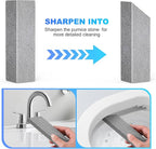 Pumice Stone Toilet Bowl Cleaner-Hard Water Stain Remover, Eliminates Toilet Bowl Rings，Rust &Lime Buildup，Multi-Surface Use for Grills ，Sink，Pool，Bathroom【2Pack】 (Long Handle)