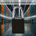 SEPOX® Ultra-Durable Anti-Rust Outdoor Keyed Different Padlocks - Black 38mm (1-1/2") Long Shackle, 24-Pack w/ 3 Big Keys Each, Ideal for Gate, Storage, Locker, Fence & Lock-Out