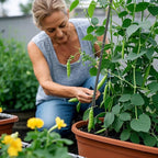 AAGUT 40" Rebar Stakes 1/2" 10 Pcs, Straight Ground Stakes Heavy Duty Landscpe Timber Spikes with Chisel Point End for Cement, Concrete Form, Plant Support, Black