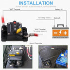 E9 50 Amp Circuit Breaker with Recessed Switch Design | Waterpoof IP67 Protection DC 12V-72V 50A Manual Reset UL Surface Mount