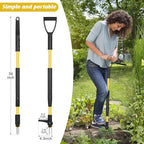 39" Stand Up Weed Puller Tool - Heavy Duty Detachable 3-Claw Weeder with Ergonomic Long D-Handle | Tools for Effortless Garden Weed Removal (Dandelions, Thistles & More)