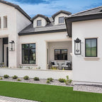 tewei 26IN Large Size Outdoor Wall Lantern Exterior Waterproof Wall Sconce, Matte Black Outdoor Lights for House Modern Porch Light with Clear Glass Shade, E12 Base Wall Light for Garage(1 Pack)