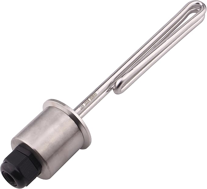 DERNORD 2 Inch (OD64) Tri-clamp 120V 1650W Foldback Heating Element Electric Water Heater with Low Watt Density