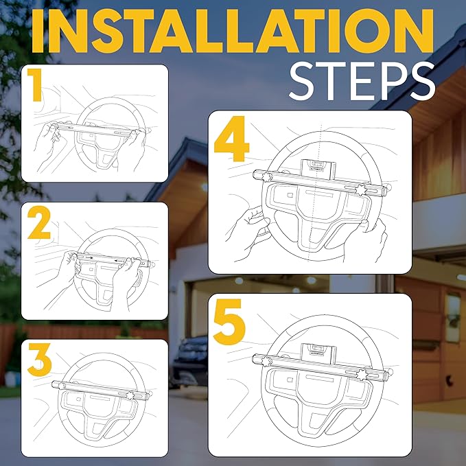 Steering Wheel Level Alignment Tool with Digital Angle Level & Magnetic Torpedo Vial - Adjustable Spring-Loaded Leveling Tool - Universal Steering Wheel Compatibility