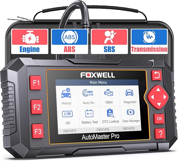 2025 New Upgraded FOXWELL Car Scanner NT604, OBD2 Scanner Diagnostic Tool, ABS Scanner, Airbag Scanner, Check Engine Code Reader, Transmission Scan Tool for All Vehicles, English/Spanish Ver., AutoVIN