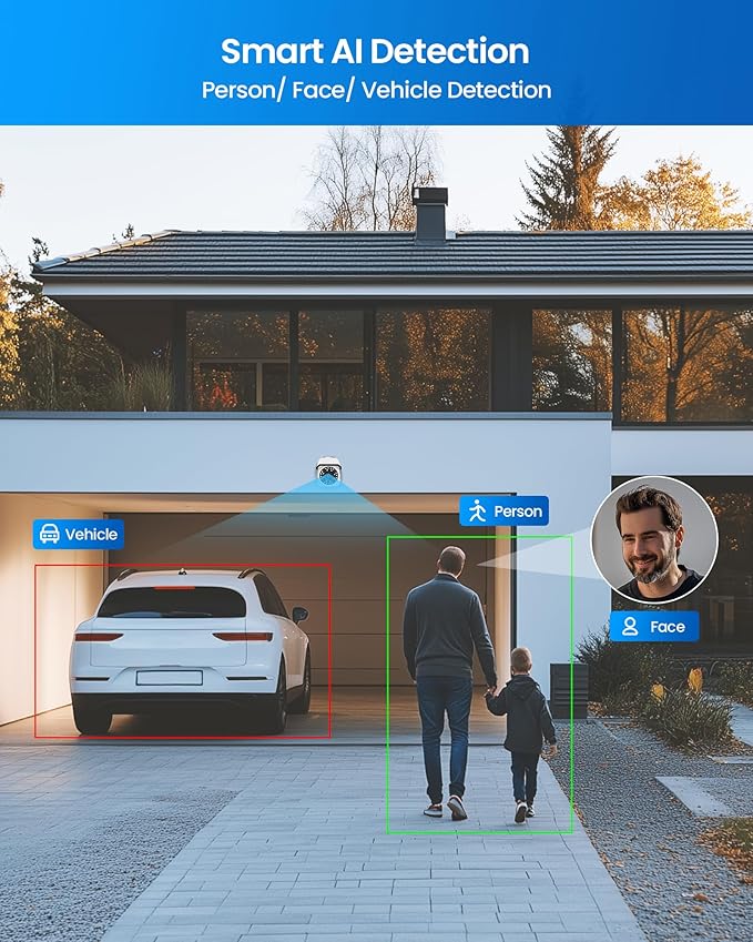 ZOSI 4K PoE Security Camera System,8 x 8MP/4K Outdoor Indoor Cameras with Person Vehicle Detection,People Counting,One-Way Audio,Night Vision,8CH 8MP CCTV NVR with 2TB HDD for Business 24/7 Recording