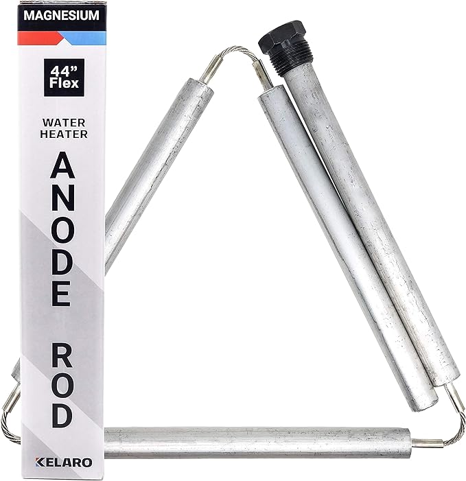 Magnesium Water Heater Anode Rod (44 inch Flexible) 3/4" NPT Thread for Rheem, Reliance, Richmond, Kenmore, GE by Kelaro