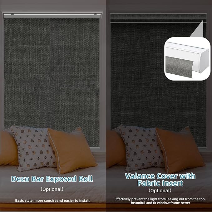 SmartWings Motorized Smart Blinds with Remote, Custom Automatic 100% Blackout Roller Shade Compatible with Alexa/Homekit/Google, Electric Smart Blinds for Indoor Windows, Vigor Dove