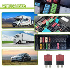 10A DC 12V-32V Manual Reset Circuit Breaker ATC/ATO Low Profile T3 Mini Blade Fuses Breakers for Car Trucks Marine Boat RV Solar and More,2 Pack