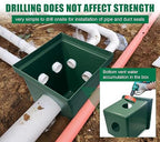 24x24x24in Underground Splice Boxes W/FRP Inspection Cover Large Enclosure Box Bucket Polyethylene Distribution Pull Access Electrical Junction Drillable Tapered Wiring Box for Cable